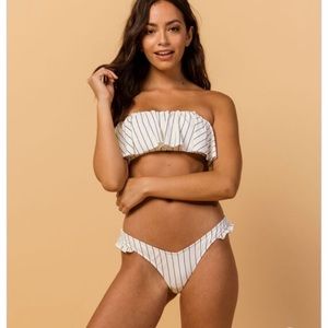 BILLABONG Flounce Bandeau Hike Set Sz L